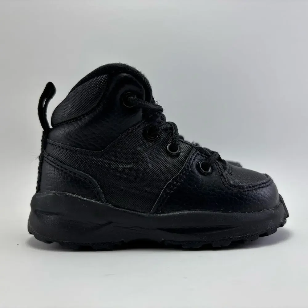 NIKE “Manoa” Black Leather Toddler Boots Size 5C